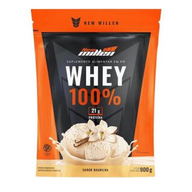 Imagem de New Millen Whey Protein 100 Refil 900g Baunilha