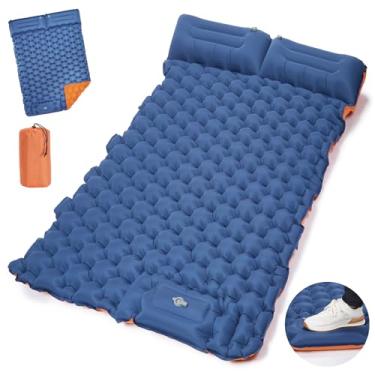 Imagem de CAMULAND Colchão De Dormir, Acampamento Com Travesseiro, Bomba Pé Embutida, Tapete Inflável Autoinflável Compacto Para Mochila, Caminhada, Barraca Viagem