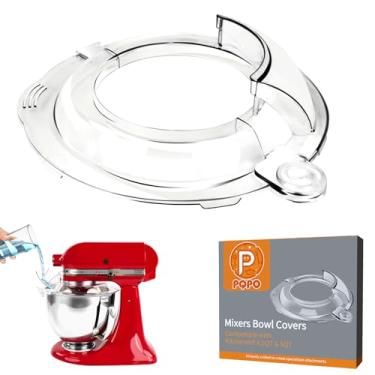 Imagem de Batedeira com suporte de cabeça inclinada KitchenAid 4,5-5 litros compatível com Pouring Shield, tampa de batedeira dobrável totalmente fechada