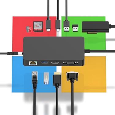 Imagem de Usnmeta Novo Microsoft Surface Dock 2 Com 4K Hdmi+Vga, Estação De Acoplamento 11 Em 1 Para Pro 11/10/9/8/X/7/6/5/4/3, Laptop 6/5/4/3/2/1, Go 3/2/1, Book