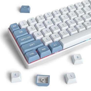 Imagem de Teclas azuis PBT 60% com barra de espaço 6,25U perfil OEM para teclado mecânico Cherry MX Switch (CSA-Shoko)