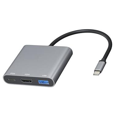 Imagem de DAPOKJD Adaptador Usb Hub Hdmi Tipo C, Para Multiporta Com Porta De Carregamento Pd-In 100 W + 3.0 5 Gbps, Dongle Usb-C Compatível Ipad/Macbook Pro/Air/Switch E Muito Mais