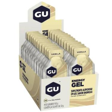 Imagem de Caixa Gu Energy Gel Sache - 24 Unidades, Unico, Vanilla com cafeína