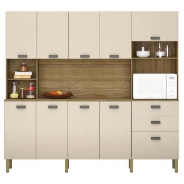 Imagem de Armário de Cozinha Completo 10 Portas Sófia Freijó Vanilla - CASA H