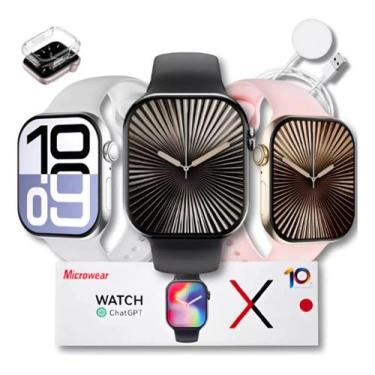 Imagem de Relógio Smartwatch W10 Pro Preto + Pulseira Extra Amoled Chatgpt A Pro
