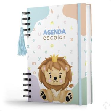Imagem de Agenda Creche Infantil Capa Dura Cuidado Diário Menino Leão - NISTI PR