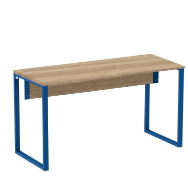 Imagem de Mesa Escritório P25 Tub Pandin 170 Cm (larg) X 70 Cm (prof) Tampo Mdp Noce Pé Aço Tubular Azul