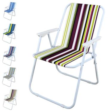 Imagem de Cadeira de Praia Dobrável Área Externa Varanda Jardim Banco (Sortida)