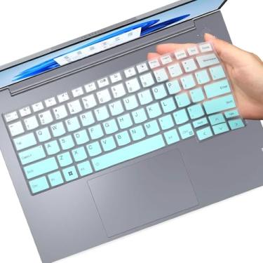 Imagem de Capa de teclado para laptop Lenovo ThinkBook 14 G6 G7 14 polegadas 2025-2023, capa protetora de teclado com layout em inglês dos EUA - OmbreMint