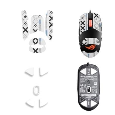 Imagem de Fita adesiva para mouse com cobertura total para ASUS ROG Strix Impact III com fio, fita antiderrapante NOUKAJU Mouse, kit de atualização de mouse profissional pré-cortado e resistente ao suor