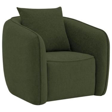 Imagem de Poltrona Decorativa Sala de Estar Recepção Florença Linho - Doce Sonho