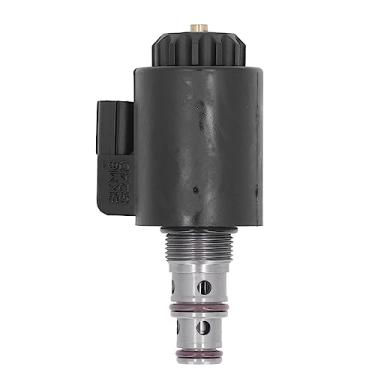 Imagem de FTVOGUE Válvula Solenóide de Parada de 24V, Skm6 G24D Aço de Liga Deslocada Válvula Solenóide Com Conector Padrão de 2 Pinos, Desempenho Estável, 2 Pinos, Manutenção Simples, Escavadeira