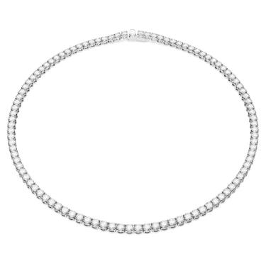 Imagem de Colar Swarovski Matrix Tennis, Branco, Revestido em ródio