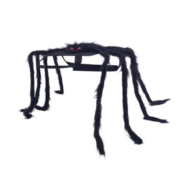 Imagem de Baoblaze Fantasia de cachorro e gato para Halloween, decoração de Halloween, alça ajustável, leve, suprimentos para festa, vestuário respirável, roupas para, Preto Grande