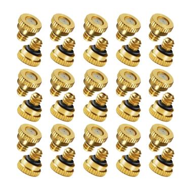 Imagem de KUWAN 30 bocais de névoa de latão para sistema de refrigeração 0,023" (0,6 mm) Jardim 10/24 UNC (0,023)