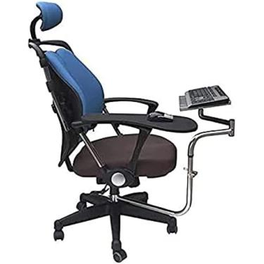 Imagem de Suporte Ergonômico Para Mouse Para Laptop Com Teclado Krass Instalado Na Cadeira Ou Em Qualquer Barra Redonda Com Espessura Diagonal Máxima De 1,96 Polegadas Para Jogos De Vídeo Em Estações