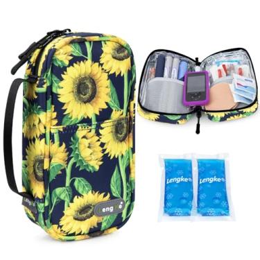 Imagem de YOUSHARES Estojo De Viagem Para Refrigerador Insulina - Bolsa Remédios E Suprimentos Diabetes, Com 2 Bolsas Gelo Em Gel Aprovadas Pela Tsa (Girassol)