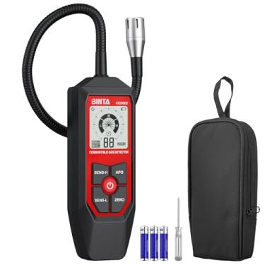Imagem de BINTA Detector de gás natural com pescoço de ganso de 45 cm, detector de vazamento de gás portátil com alarmes sonoros e visuais, propano de localização, gás natural, vazamento de gás combustível para