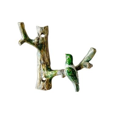 Imagem de Gancho de parede decorativo vintage em forma de pássaro para pendurar roupas, casacos, toalhas, chaves, chapéus, 1 pacote com gancho de parede de metal antigo