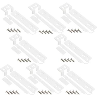 Imagem de UPTTHOW 8 peças deslizantes integradas universais para porta de geladeira com parafusos, kit de fixação de instalação de instalação de porta de geladeira com grades e clipes