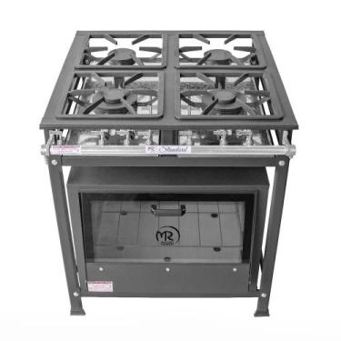 Imagem de Fogão Industrial 4 Bocas 2 Simples a Gás Baixa Pressão MR Fogões com F