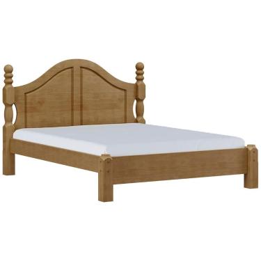 Imagem de Cama Casal Clássica Queen 160cm Pé Madeira Eduarda Freijó F07 - Mpozenato