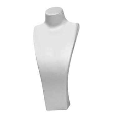 Imagem de simhoa Suporte para exibição de busto de colar, suporte para manequim de colar, decoração elegante, presente para loja de venda para mulheres, organizador de, Prata, 18.5 Cm X 10 Cm X 40