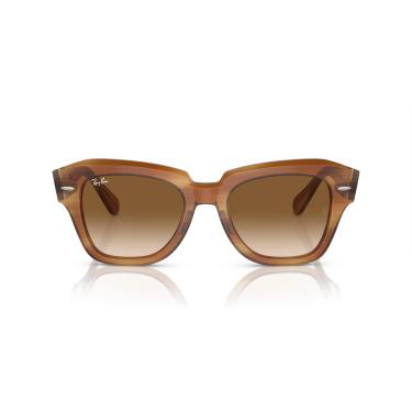 Imagem de Óculos de Sol Ray-Ban State Street 0RB2186 140351 Tam 52 / Marrom - Lentes Marrom Gradiente