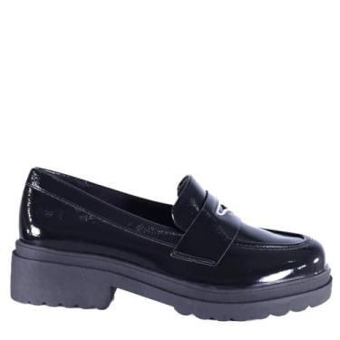 Imagem de Mocassim Feminino Via Marte 246-005 Preto Verniz