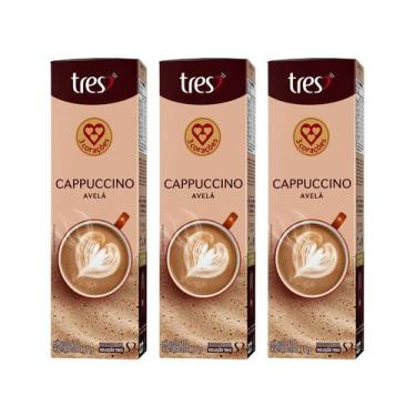 Imagem de Cápsula Cappuccino Avelã TRES 3 Corações - 30 Cápsulas