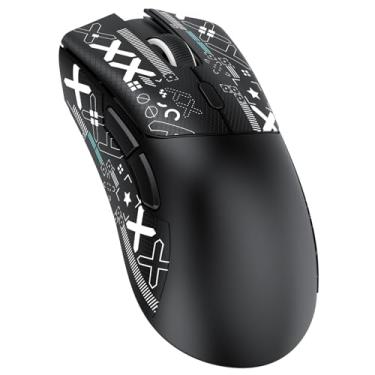 Imagem de Mouse para jogos sem fio ATTACK SHARK R1, 59 g, leve, trimodo, BT5.2/2,4 GHz/mouse de computador com fio, sensor óptico PixArt PAW3311 18K DPI, botões programáveis, mouse de bateria de longa duração