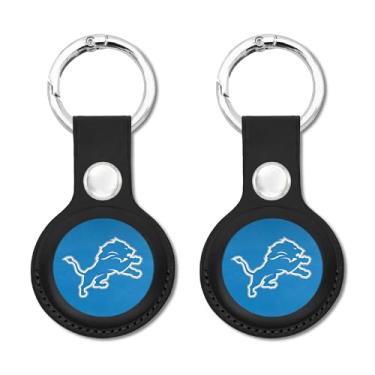 Imagem de Porta-chaves NFL Detroit Lions Apple AIR TAG pacote com 2 para cães e gatos, capa para Apple Airtag Tracker, suporte de pingente de dispositivo de rastreamento de cães GPS