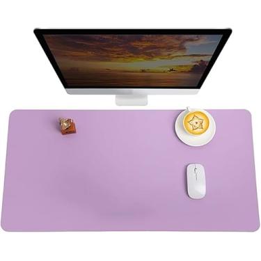 Imagem de Tapete De Mesa De Couro Pu Colorido, Protetor De Mesa De Mouse Pad Grande, Bloco De Escrita Doméstico De Escritório, Purple, 120x60cm