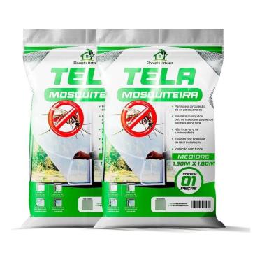 Imagem de 5X Kit 2 Telas Mosquiteira Janela Anti-Inseto Para Mosquito