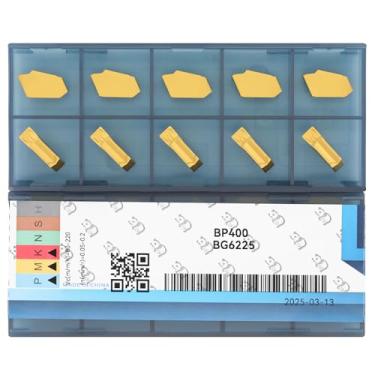 Imagem de GTN-4 (SP400) CNC Grooving Carbide Inserts Steel Fit for SPB426/432 Lathe Grooving Cutting Tools, Tin Coated, 10 Pcs/Box