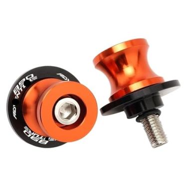 Imagem de BYYINGSUS Carretéis de braço oscilante M10 Parafusos deslizantes de alumínio CNC para motocicleta compatível com 890Adventure 890 Adventure R 890 ADV R 2020-2022 (laranja)