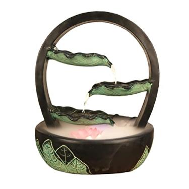 Imagem de XFNVXC Fonte decorativa interna de mesa fonte de resina para decoração de interiores - fonte de água calmante e calmante para casa