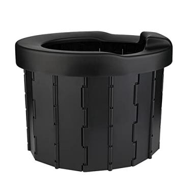 Imagem de Balde de vaso sanitário de acampamento para caminhada/longa viagem penico portátil para adultos para vaso sanitário extragrande