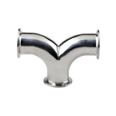 Imagem de 3/10.2 cm aço inoxidável 304 Tri Clamp OD 50,5 mm Tee 3 Way Bend Y Type Shape Pipe Fitting