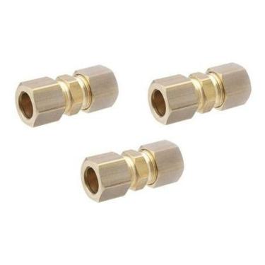 Imagem de União Compressão Para Tubo De Cobre 1/4 Completa - 3 Peças - RW BORRAC