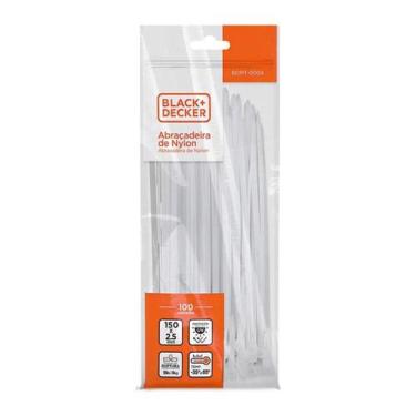 Imagem de Black & decker abraçadeira nylon 150x2,5 mm branca c/100 - BLACK&DECKE