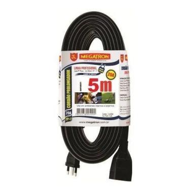 Imagem de Cordão Prolongador / Extensão - Megatron 20A (Pino Grosso) - 5 metros 