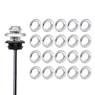 Imagem de (Pacote com 20) TMH 3/4 polegada 304 Capa de Aço Inoxidável Montagem de Luzes Marcador de Bala, Luzes de Marcador de LED Lateral para caminhão de reboque RV Carro Van