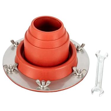 Imagem de UGPLM Anel de proteção anti-escaldante para fogão de tenda, tubo resistente ao fogo, ventilação, cobertura, flashing para garagem, fogão quente, galpão, Laranja