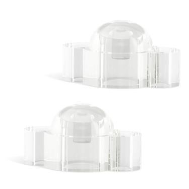 Imagem de BOGERDACK Indicador de filtro industrial, pacote com 2, kit de substituição de caixa de plástico resistente transparente para sistemas de filtragem de água de 3 e 4 estágios