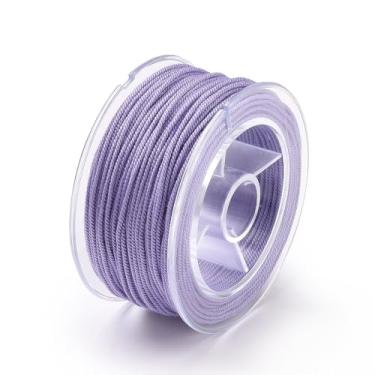 Imagem de 1 rolo de macramê de algodão corda trançada de 1 mm para pulseira faça você mesmo, colar, acessórios de cabelo, artesanato, decoração de parede, caixas de presente penduradas, embalagem de embrulho