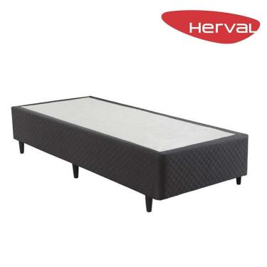 Imagem de Base Cama Box Solteiro Herval Luiggi 39x96x203 cm, Grafite