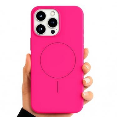 Imagem de Capinha Silicone Magnética Para iPhone 11 12 13 14 15 16 17 Pro Max (Pink, iPhone 12 Pro)