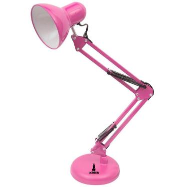Imagem de Luminária Pixar Lorben Abajur De Mesa Articulada Com Garra E Base Rosa
