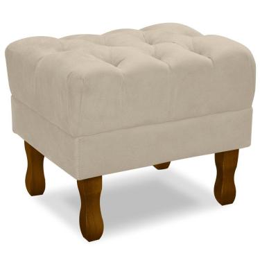 Imagem de Puff Puf Retro Capitone 55X44Cm Suede Bege Mpassos Bege
